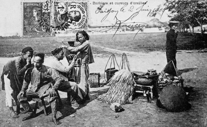 Nghe xe go, cat toc cua nguoi Viet xua hinh anh