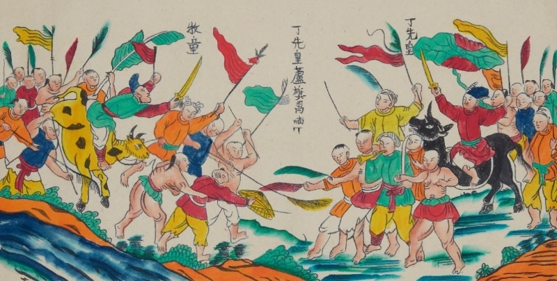 Hoa quyen truyen thong va hien dai trong tranh dan gian Hang Trong anh 4