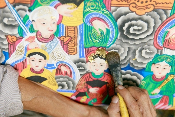 Hoa quyen truyen thong va hien dai trong tranh dan gian Hang Trong anh 3