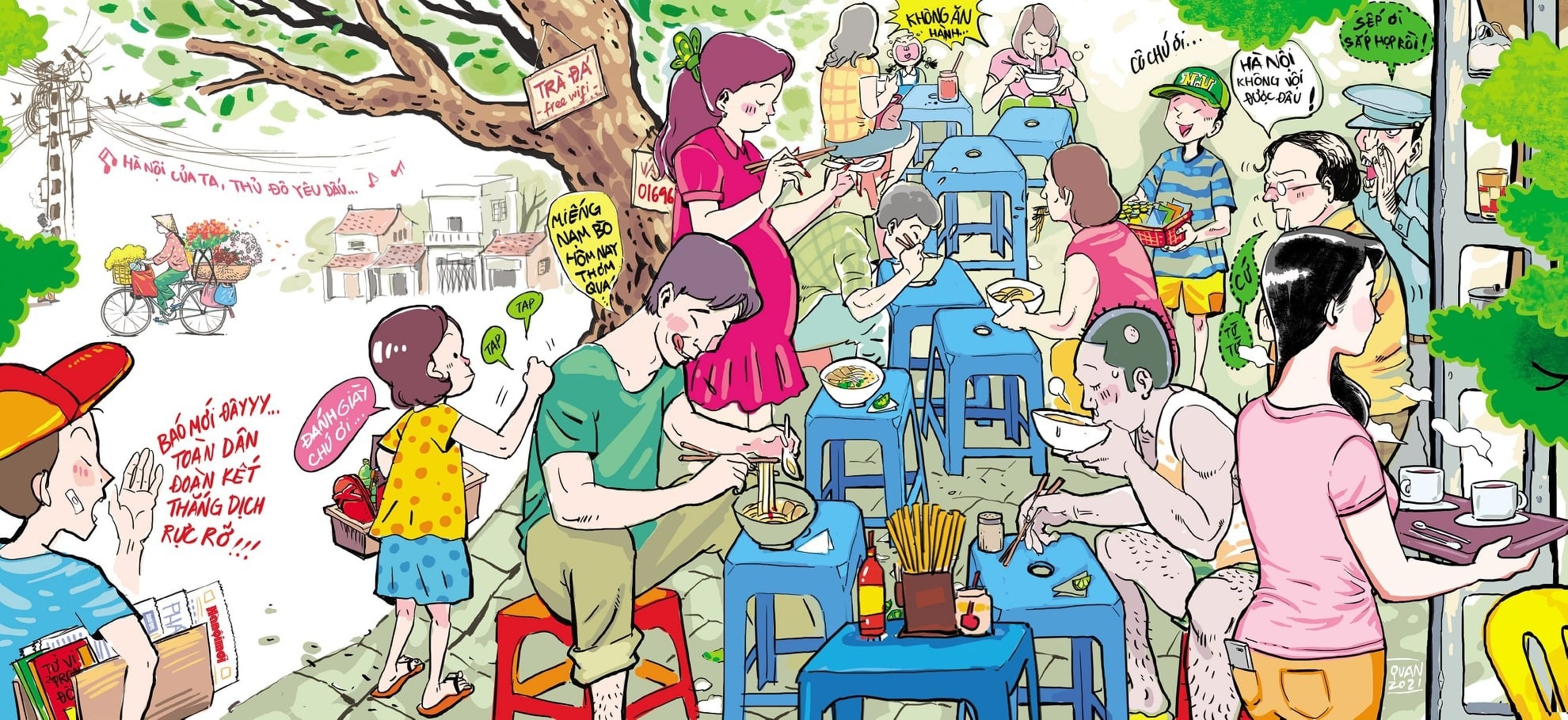 Nguoi Viet le la quan xa an qua sang hinh anh