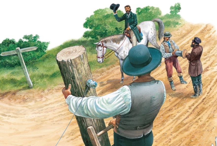 Samuel Morse va Alfred Vail sang che may dien bao hinh anh