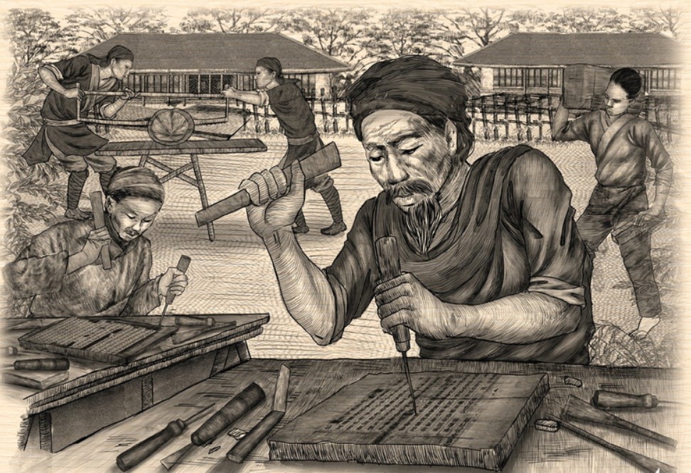 Kho chua sach tu thoi Ly hinh anh