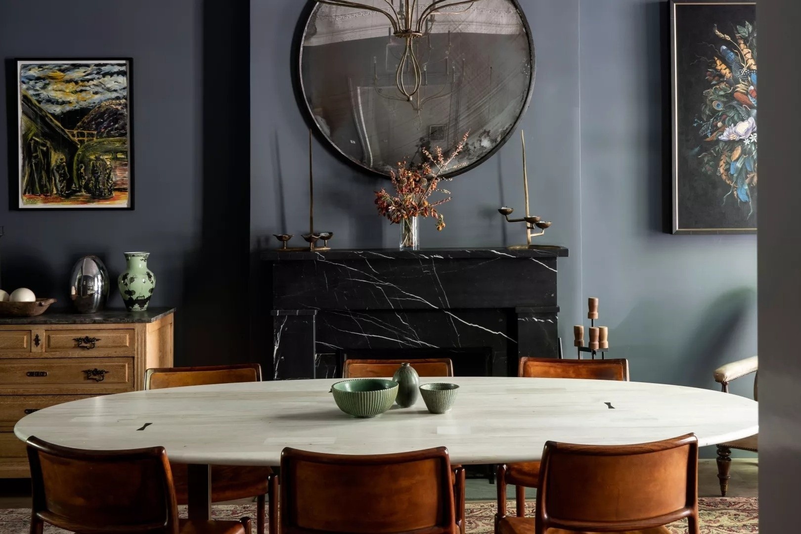 Khong kho de ket hop nhung mau sac toi trong phong hinh anh