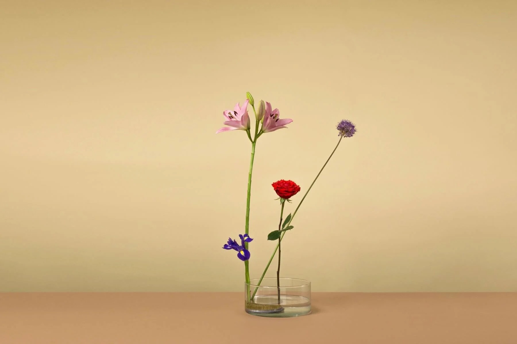 Hoc cam hoa kieu Ikebana hinh anh