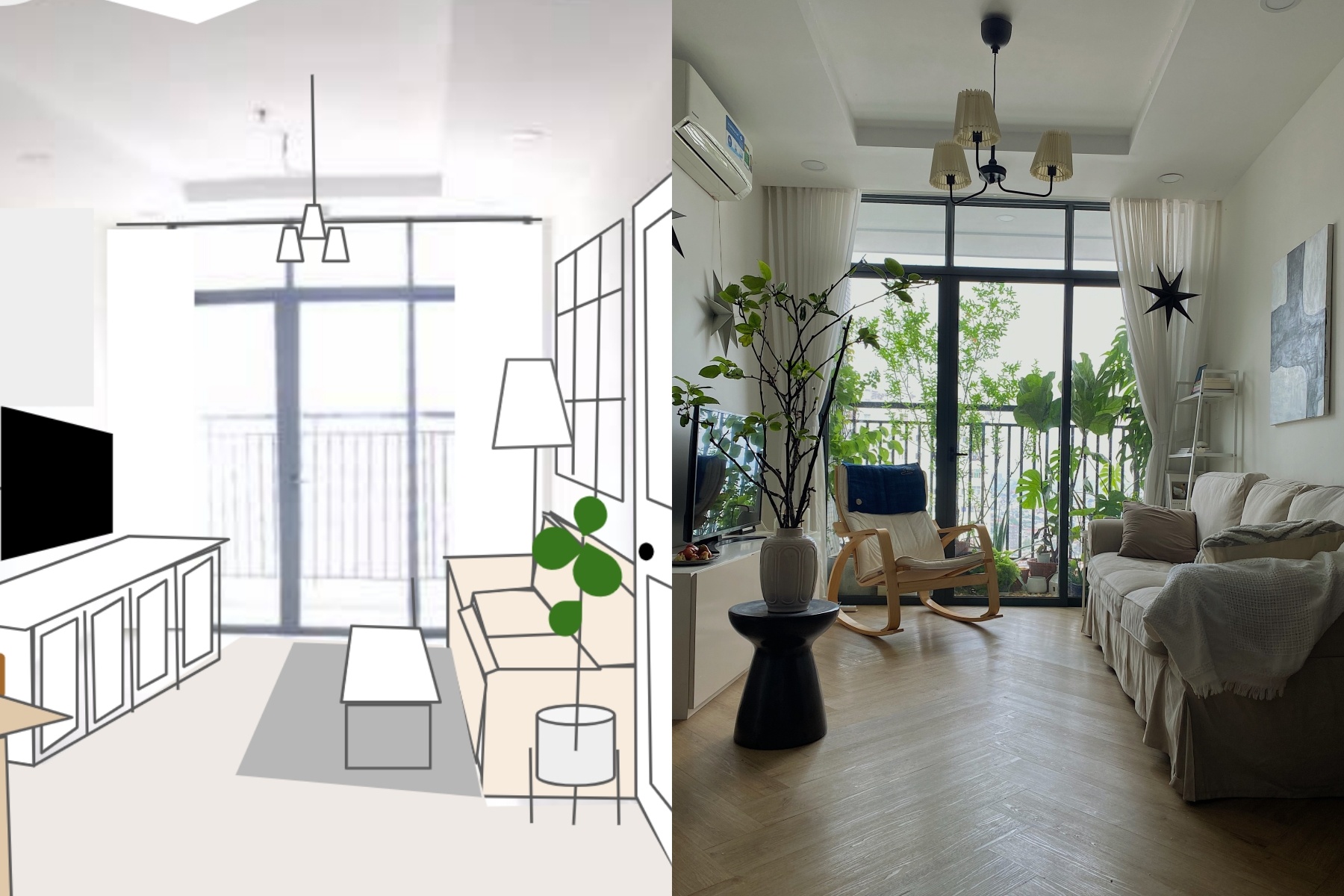 Co gai doc than tu thiet ke can ho voi 50 trang PowerPoint hinh anh