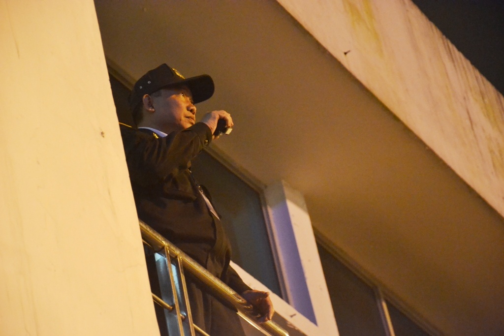 Lực lượng cơ động còn được bố trí ở chốt chặt ở trên cao để quan sát.