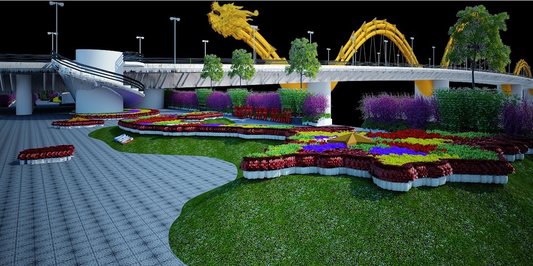 Ban do To quoc duoc ket bang hang tram cay dao ben cau Rong hinh anh