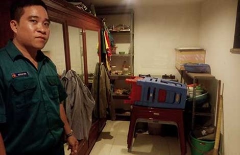 Anh Thắng chỉ nơi Quang bị chém.