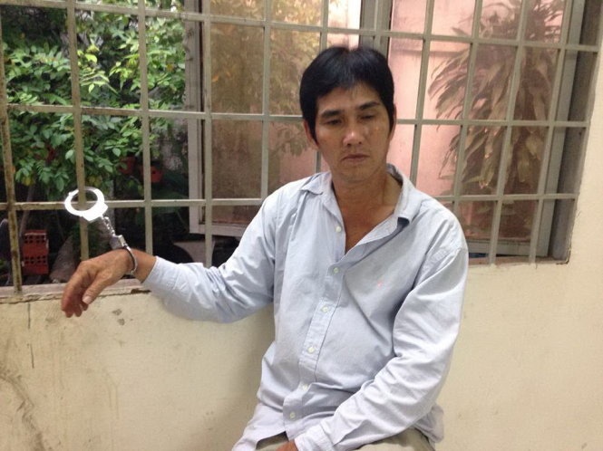 Mai Thanh Phương tại cơ quan công an.