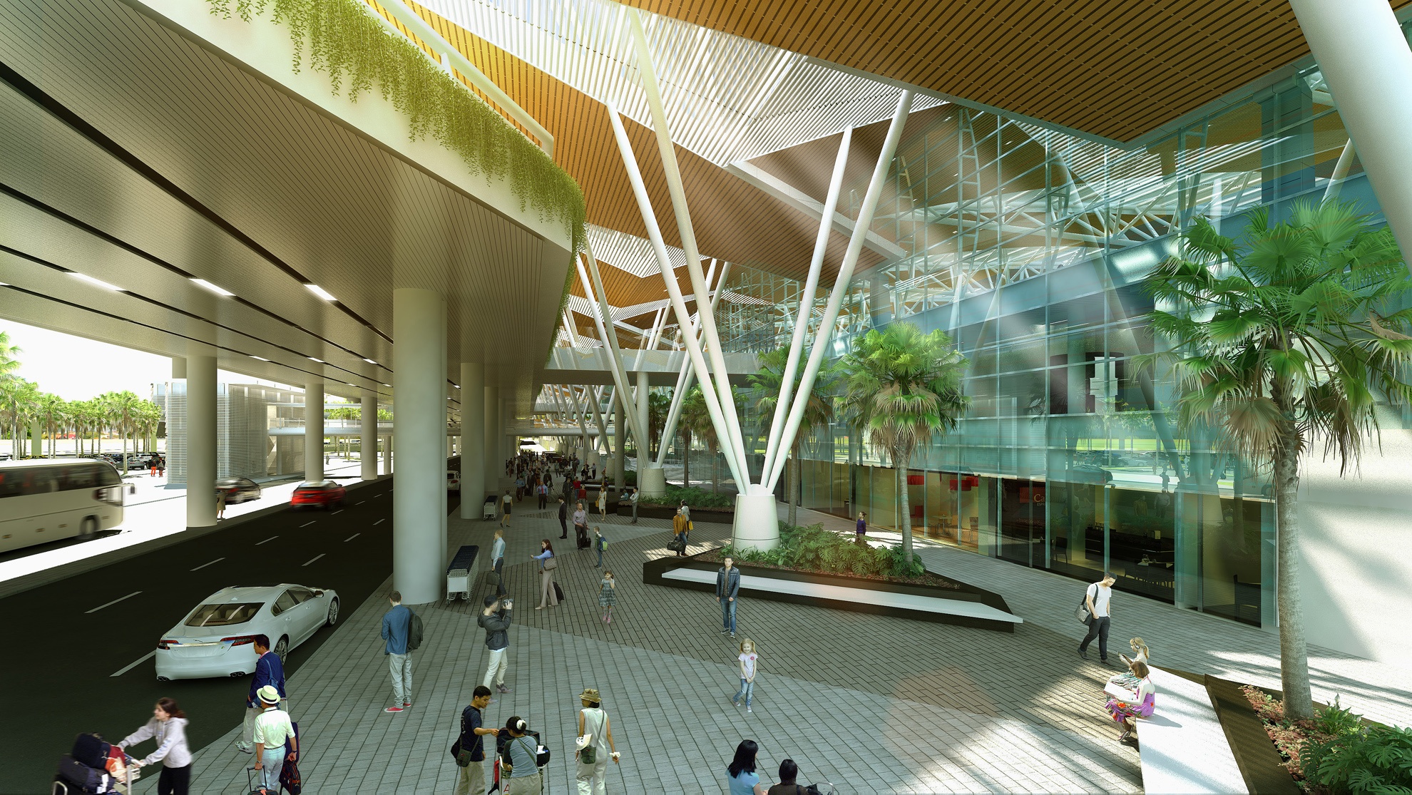 Ga hang khong quoc te Da Nang hinh canh chim hai au hinh anh