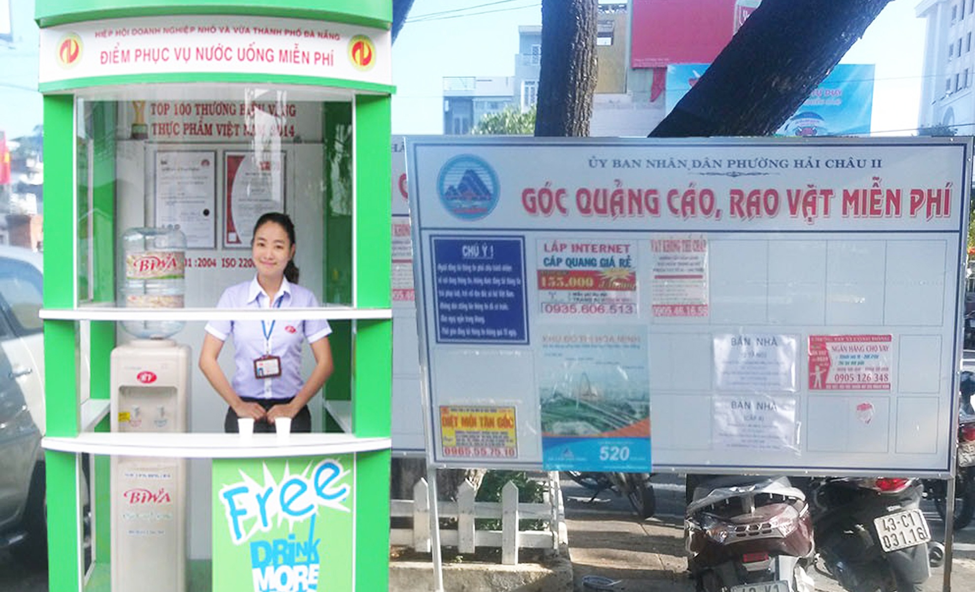 Da Nang lap 2 quay nuoc mien phi tren pho hinh anh