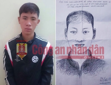 Hưng (ảnh) và hình phác hoạ.