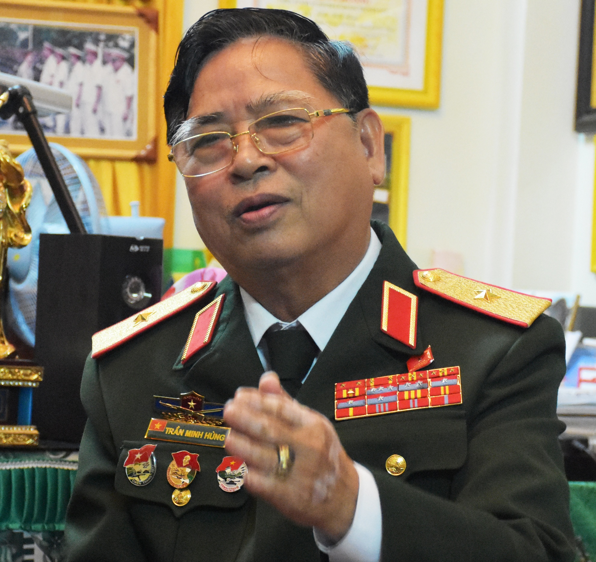 Thiếu tướng Trần Minh Hùng - nguyên Phó tư lệnh Quân khu 5. Ảnh: Đoàn Nguyên.