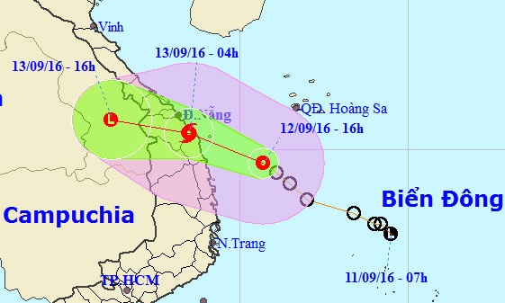 Ap thap giat cap 9 huong vao Da Nang -  Quang Ngai hinh anh