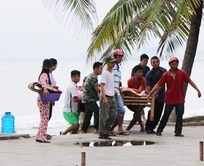 Bao ve chet o bai bien Da Nang nghi do bi sat hai hinh anh