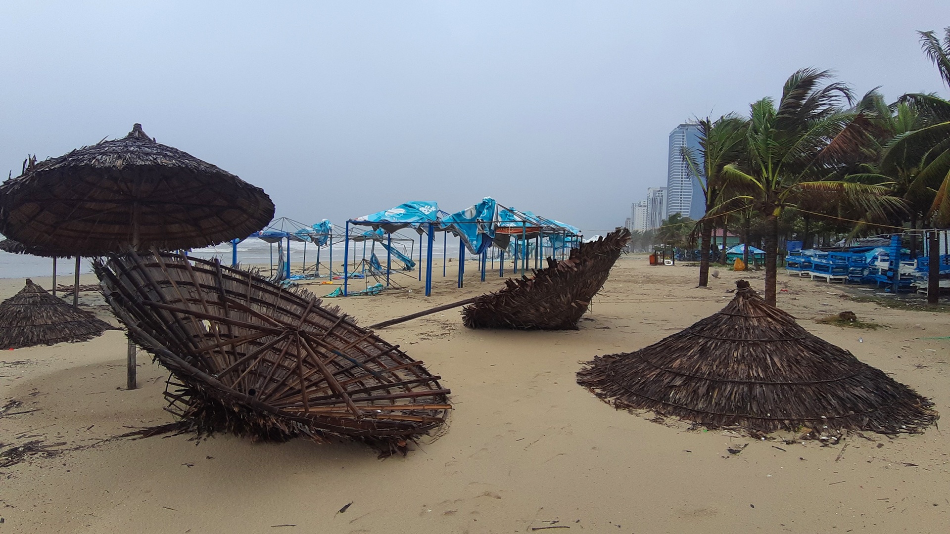 Bai bien Da Nang tan hoang sau bao so 5 anh 1