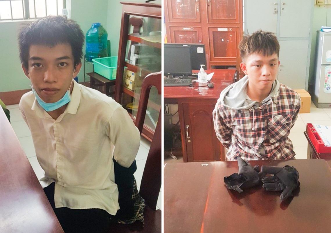 2 thanh nien cuop ngan hang o Kien Giang anh 1