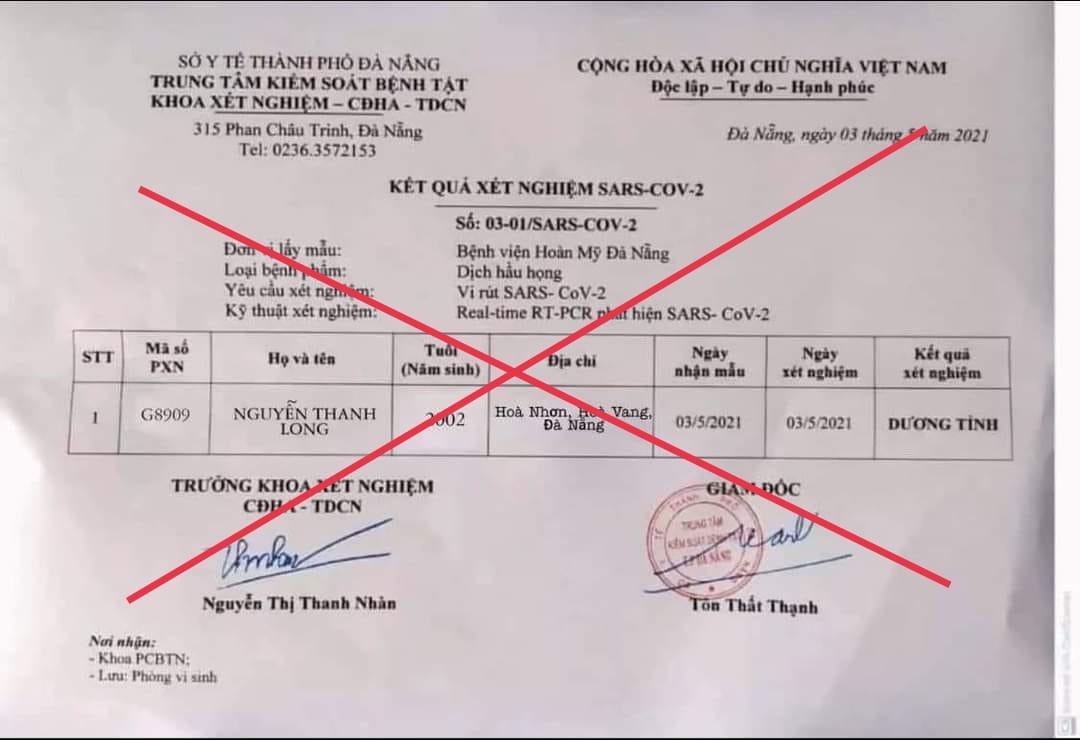 Cong an tim nguoi phat tan giay xet nghiem SARS-CoV-2 gia hinh anh