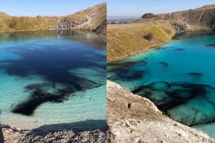 Dam nuoc noi tieng o Anh bi nhuom den, ngan khach tham quan mua dich hinh anh