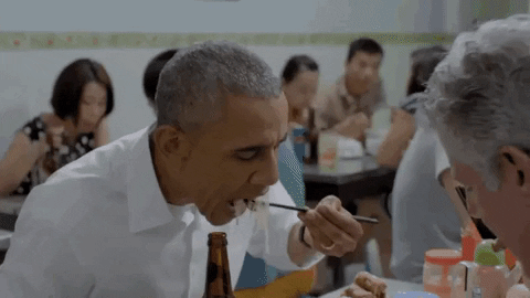 Khoanh khac an bun cha cua cuu Tong thong Obama khi ghe tham Viet Nam hinh anh