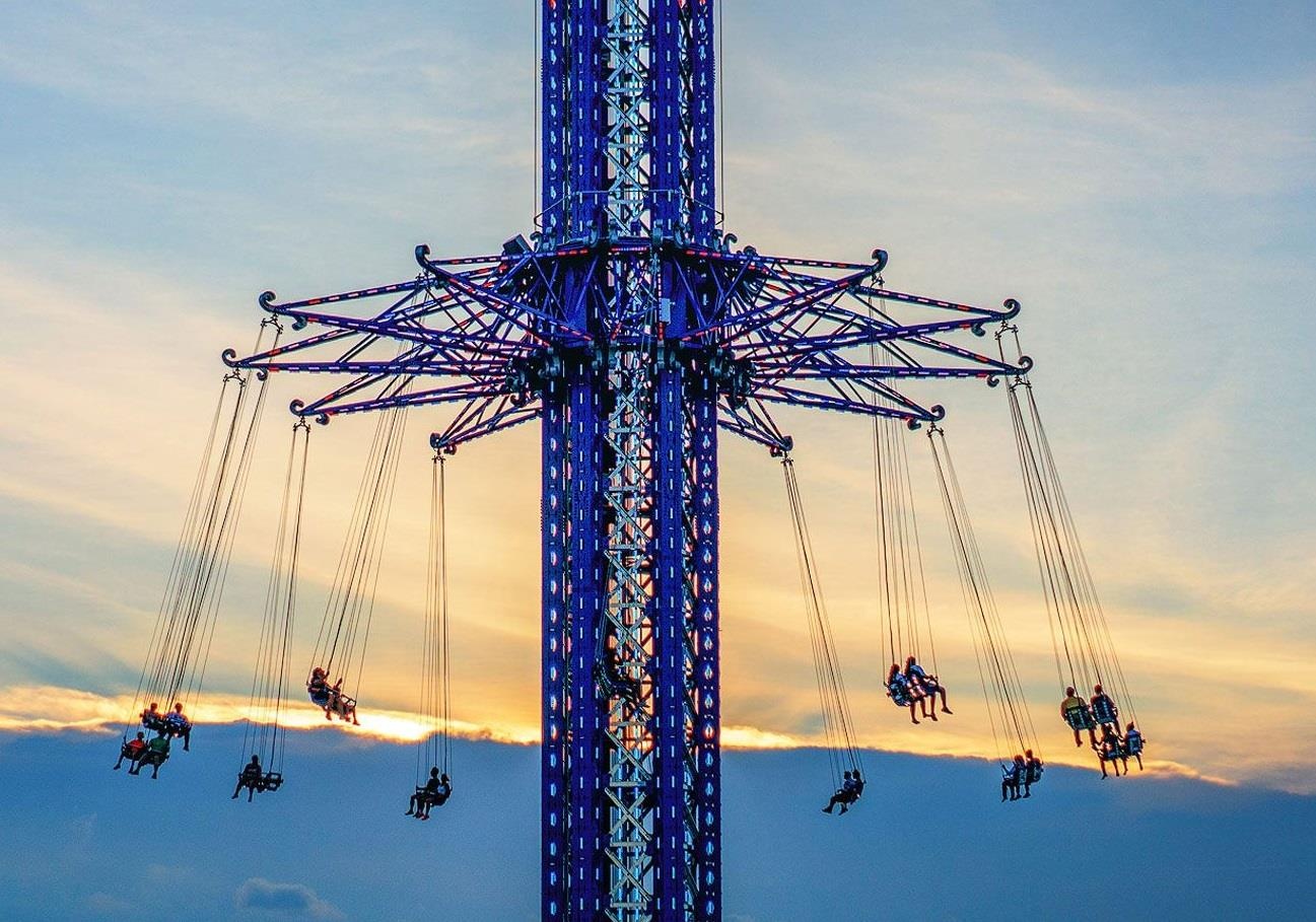 Du khach gao thet khi ngoi tren xich du cao nhat the gioi hinh anh