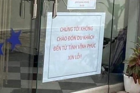 Khach san treo bien cam khach Vinh Phuc giua dich corona hinh anh