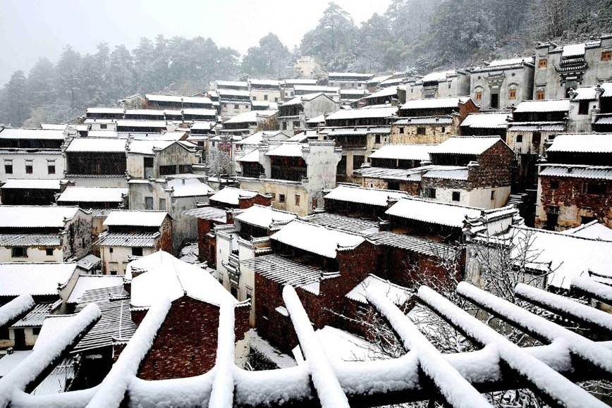 Mua dong tuyet trang o huyen dep nhat Trung Quoc hinh anh