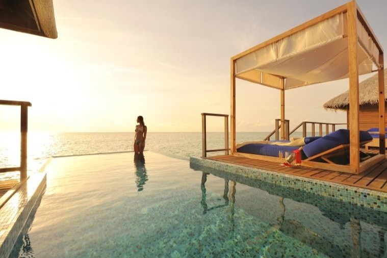 Resort tren bien o thien duong nghi duong Maldives hinh anh