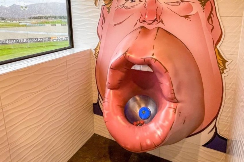 Toilet hinh mat nguoi, biet vo tay khi xa nuoc hinh anh