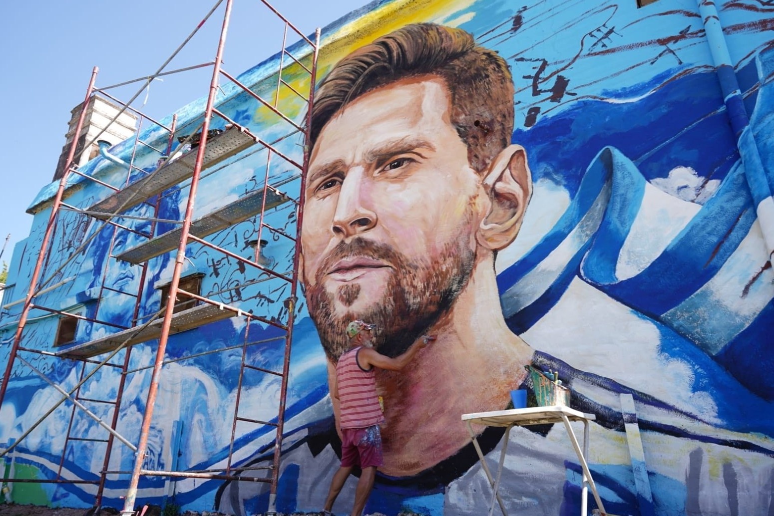 Nhung buc tranh tuong ve Messi tren khap the gioi hinh anh