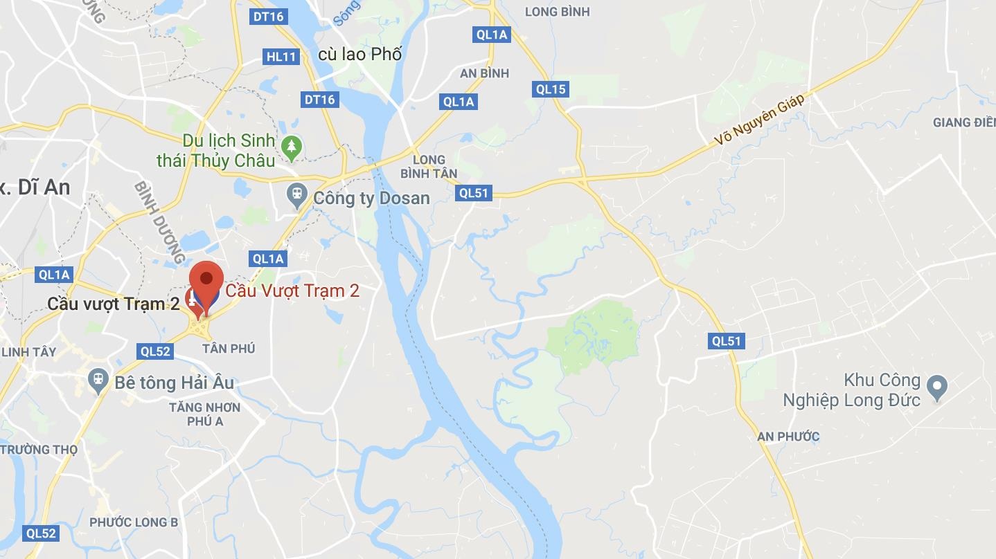 Thùng container rơi trúng ôtô tải ảnh 2 Thung container roi trung oto tai anh 2