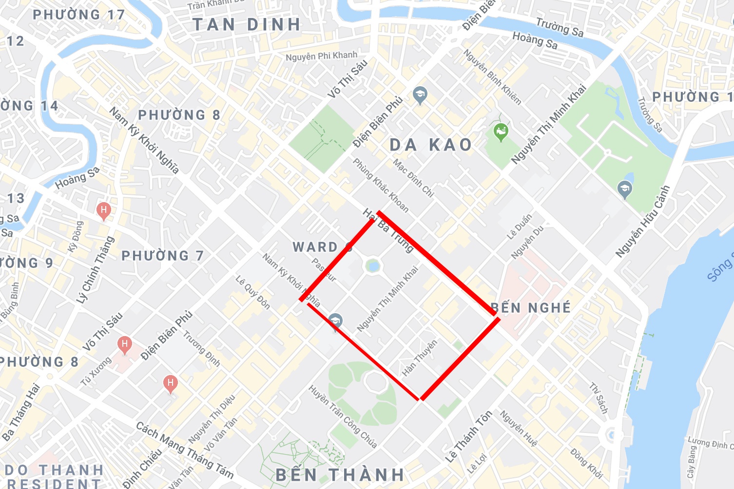 cấm đường khu trung tâm TP.HCM ảnh 1 cam duong khu trung tam TP.HCM anh 1