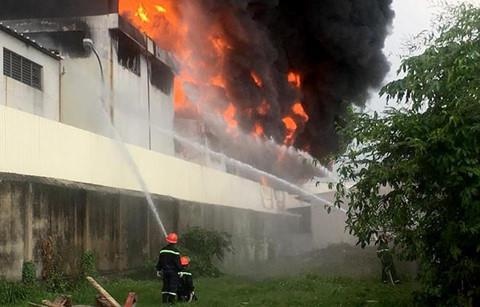 Chay nha xuong rong 3.000 m2 o Binh Duong hinh anh