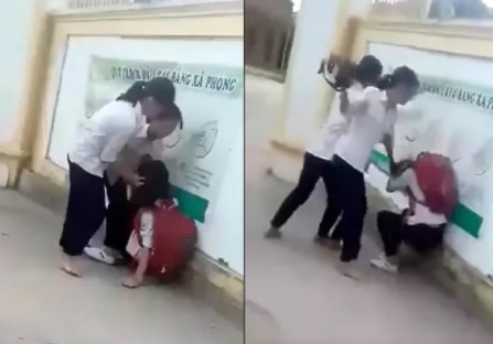 Hai nu sinh lop 8 bi ban hoc danh hoi dong hinh anh