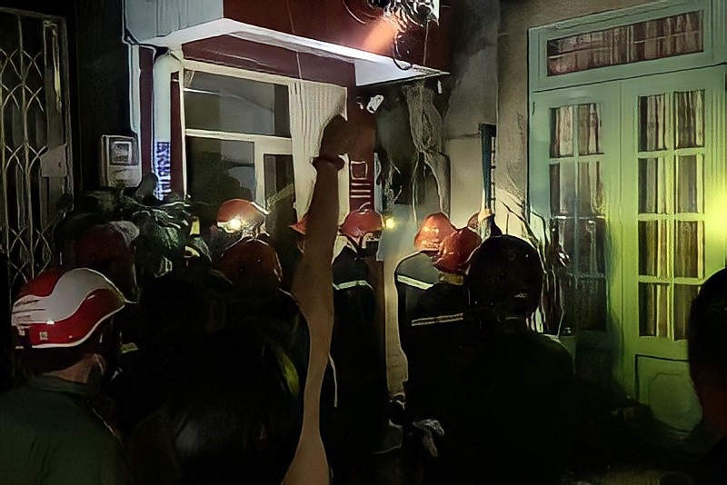 chay nha duong Cao Thang anh 1