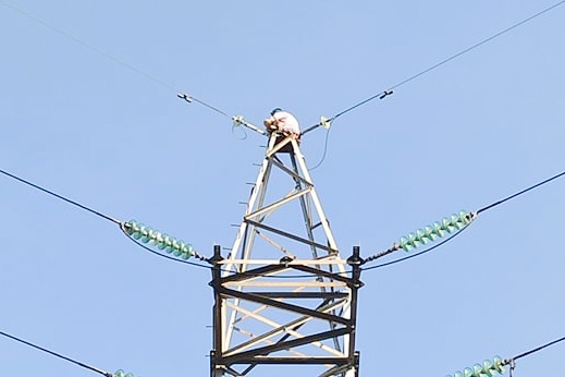 Giai cuu nguoi phu nu tren cot dien cao the o TP Thu Duc hinh anh