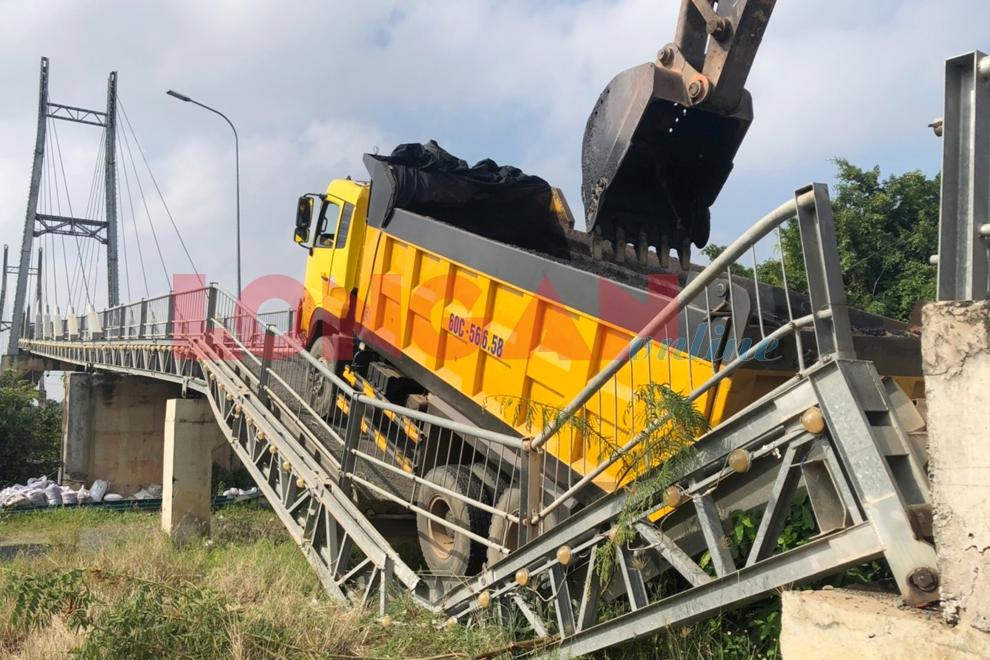 Cau day vang bi sap o Long An duoc khac phuc trong 45 ngay hinh anh