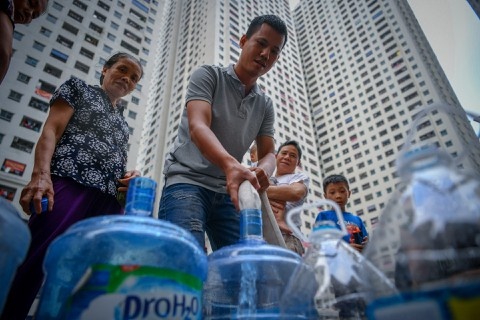 Nhieu noi o TP.HCM bi gian doan cap nuoc vao cuoi tuan hinh anh