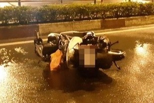 Dai uy cong an bi xe tong nguy kich hinh anh