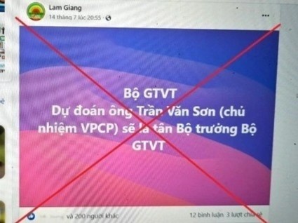 Xu phat facebooker tung tin ve nhan su lanh dao Bo GTVT hinh anh