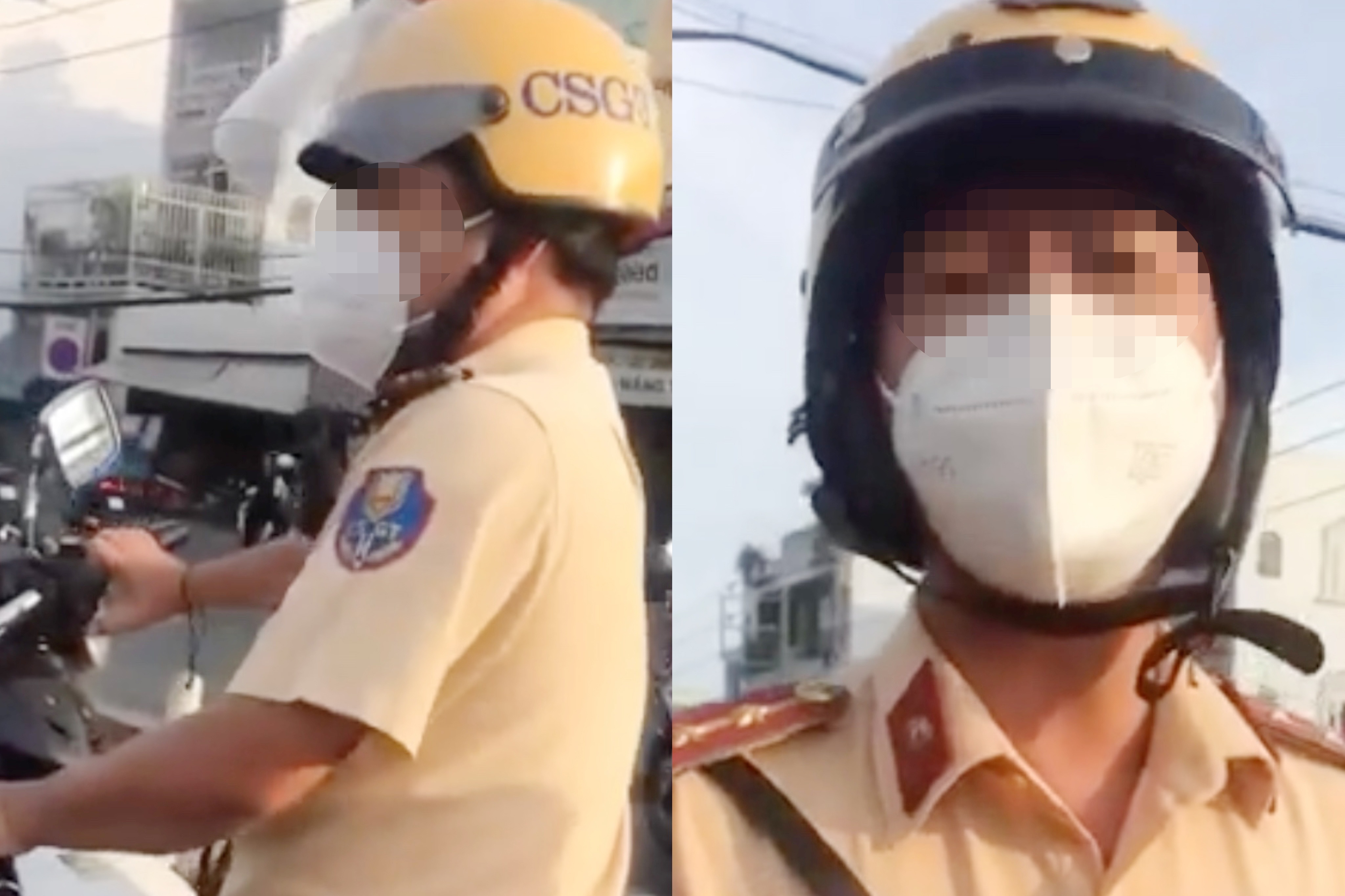 Tai xe o TP.HCM bi hat roi dien thoai 2 lan khi ghi hinh CSGT hinh anh