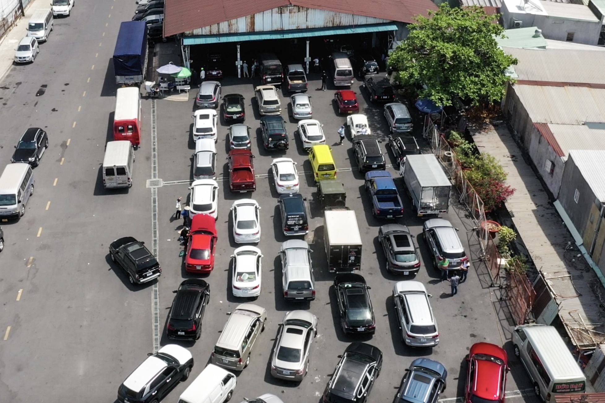 Tai xe o TP.HCM lai oto di dang kiem tu 5h sang hinh anh