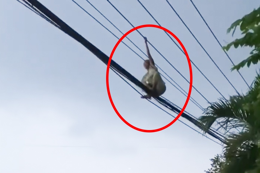 Giai cuu nguoi phu nu di tren duong day dien o Binh Duong hinh anh