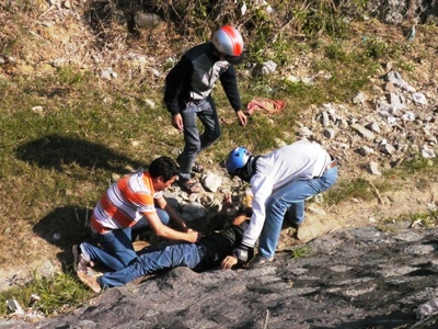Roi xuong vuc sau o Ha Giang, nam du khach Tay Ban Nha tu vong hinh anh