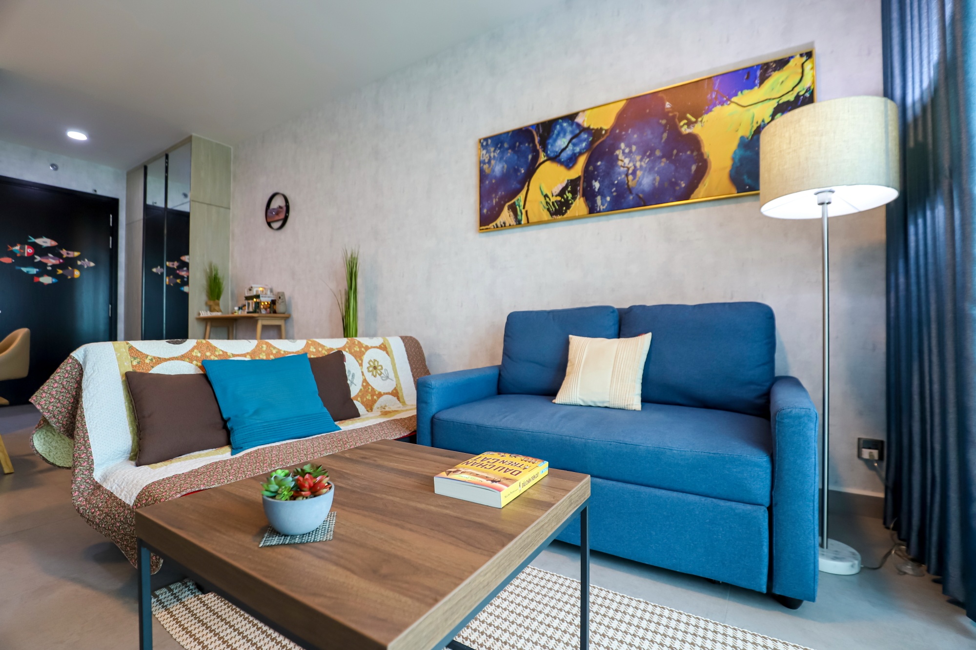 Can ho 77 m2 do nu chu nha tu thiet ke voi 120 trieu dong hinh anh