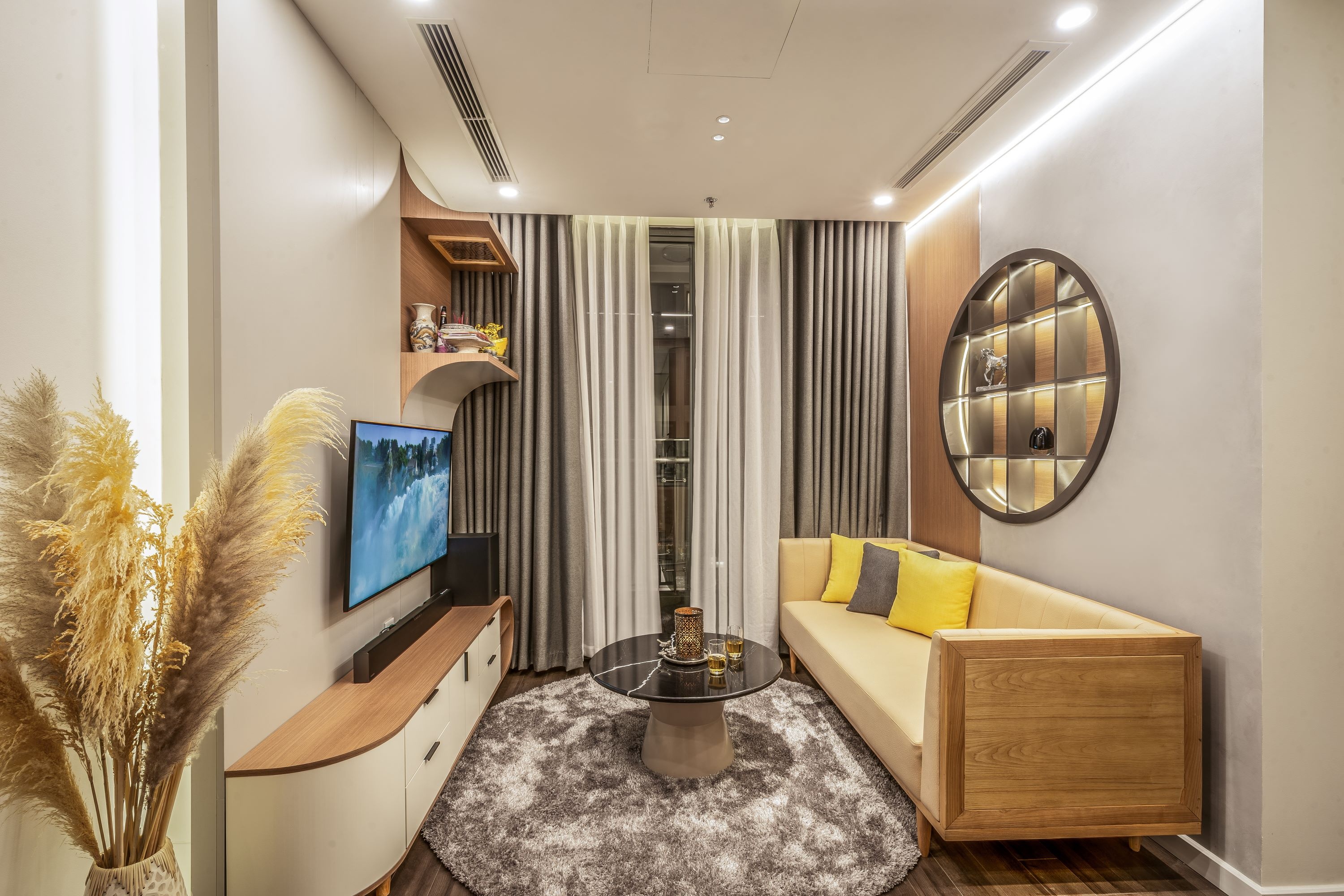 thiet ke can ho 3 phong ngu sang trong anh 2