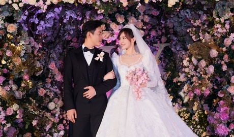 Duong Yen - La Tan cong khai anh cuoi dep nhu co tich hinh anh