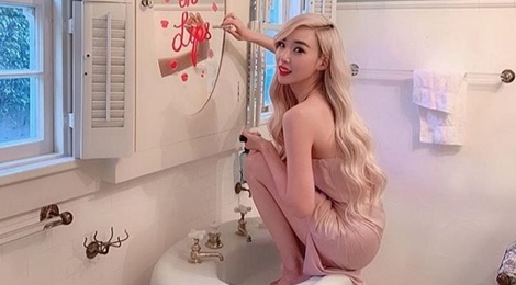 Tiffany (SNSD) bi chi trich vi ngoi xom len bon rua mat hinh anh