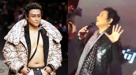 'Nhi Thai' Tran Chi Bang gay soc vi trang diem nhu nu gioi khi di hat hinh anh