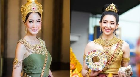 My nhan Thai Lan hoa than thanh nu than Songkran hinh anh